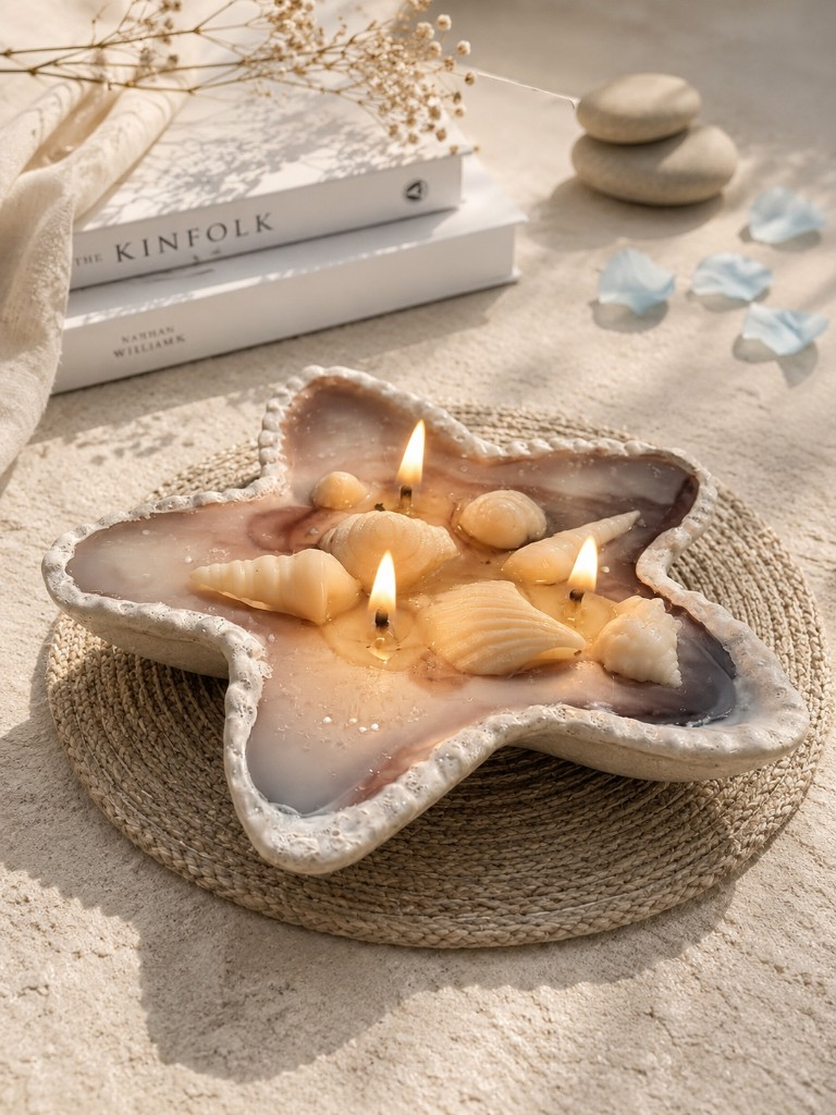 Handmade candle gift ideas by Maelora By Misha — Sea Breeze Starfish candle